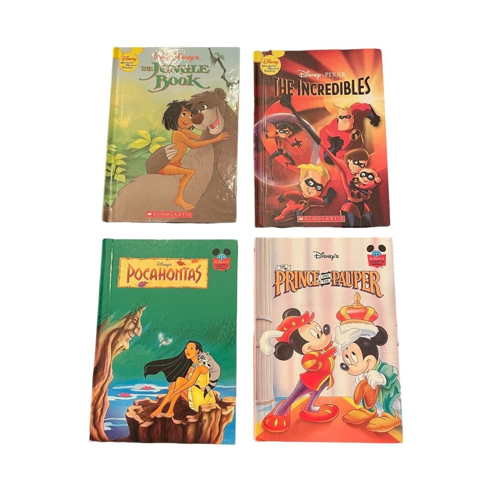 Walt Disney Children’s Book Lot of 5 Kids Literature Jungle Book The Incredibles